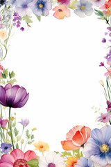 Naklejka premium Watercolor Christmas Wreath Circle Round Banner with Fir, Mistletoe and Holy Berries and Pine Cones, Green Branches and Red Berries. Copy Space, Place for Text. Winter Autumn Wreath. Hand painted.