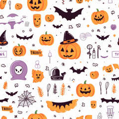 halloween seamless pattern