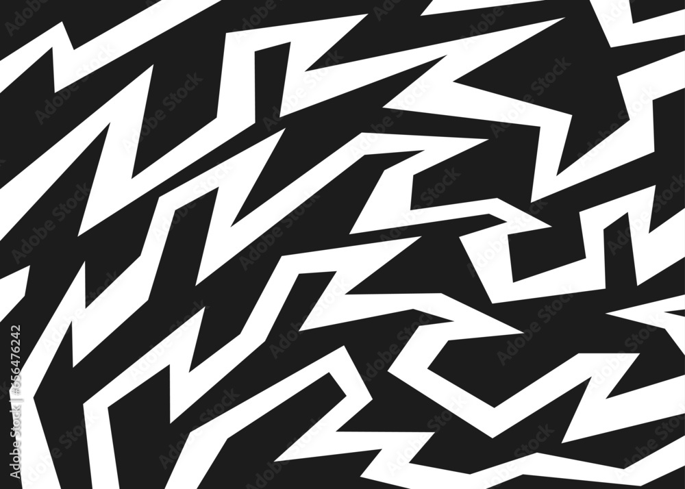 Poster abstract background with geometric sharp and spike line pattern