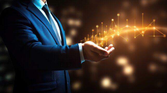 with the hands of a business analyst, where the stock price will go