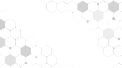 Fotobehang Geometric grey background. Vector banner design with hexagons. Medical, science and technology concept. Hexagon Monochrome simple pattern, seamless vector background. © Sharmin