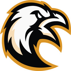 Vector of Eagle sport logo design, Eagle head illustration vector drawing, Brave Eagle head mascot Logo design. Vector Template Illustration Design. Mascot Brave Eagle Logo design any kind of graphic 