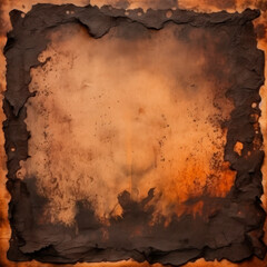 The background is in the form of old yellowed and burnt watercolor paper. Parchment.