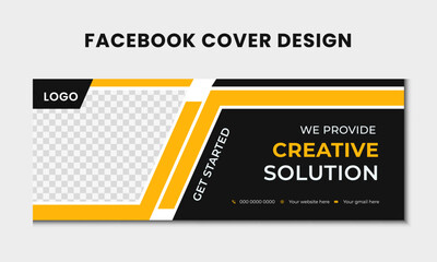 Professional social media cover/webinar facebook cover, vector templates fully editable design template.