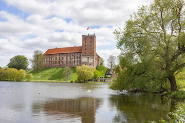 Fototapeta na wymiar Koldinghus is a royal castle in Kolding in Denmark that was founded in the middle of the 13th century. It burned in 1808 and stood as a ruin for a long time and was fully restored in 1991
