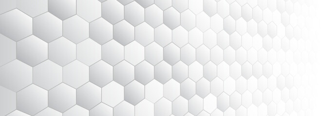 Hi-tech digital technology and engineering concept. Digital template with polygons for medical and science banners or presentations. Abstract hexagons on the grey background.