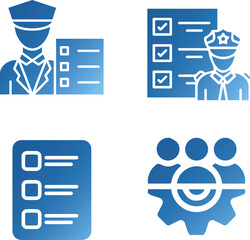 set of business icons