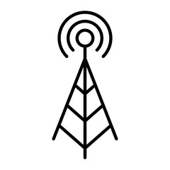 Wireless Anntena Outline Icon