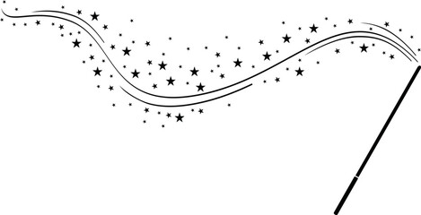 Magic wand isolated on White background. Vector illustration  © halimqdn