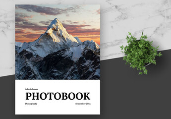 White Clean Outdoor Mountain Photography Gallery Book