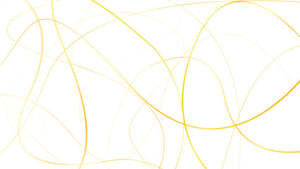 Vector abstract seamless scribble background. Fantasy modern tangled pattern. Abstract dynamic yellow scribble lines isolated on white background - obrazy, fototapety, plakaty