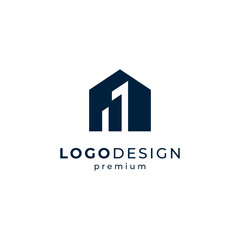 modern home and building for real estate or construction logo design