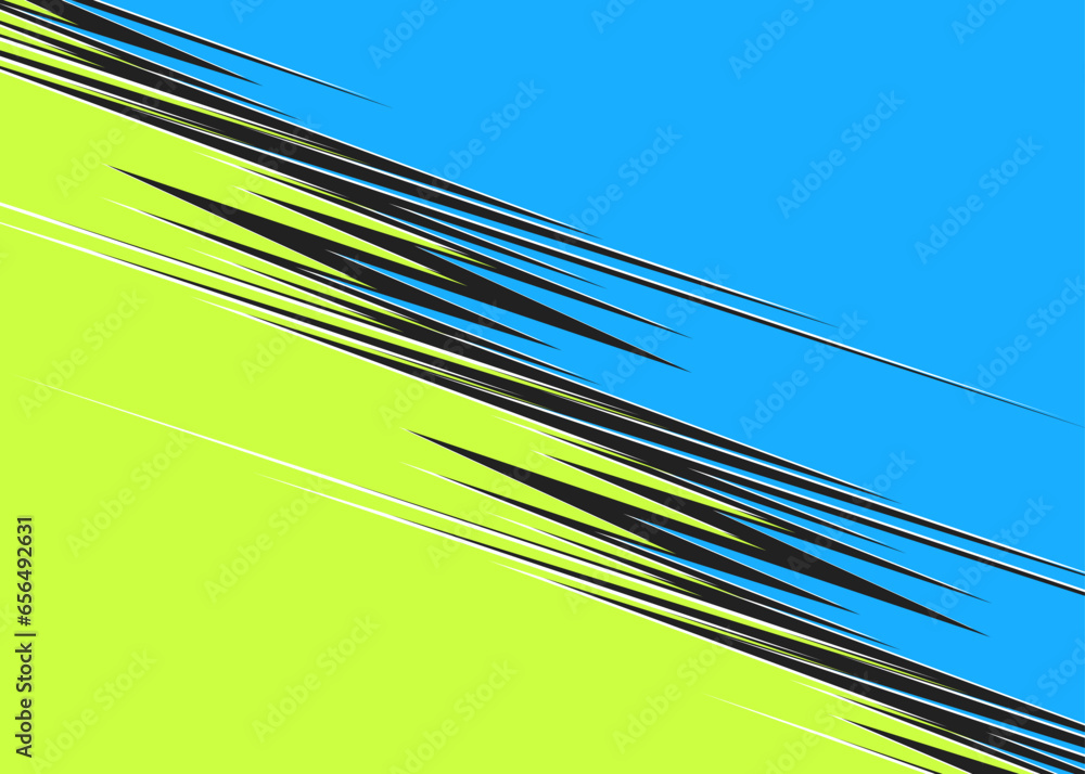 Poster two side background separated with spikes line pattern