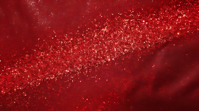 Sparkling red glitter texture for festive and glamorous backgrounds