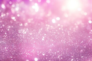 Abstract purple and pink glitter lights background. Circle blurred bokeh. Romantic backdrop for Valentines day, women's day, holiday or event