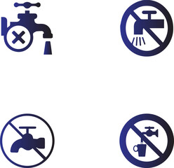 set of water tab icons