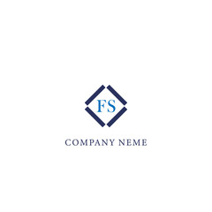 FS logo. F S design. Black FS letter. FS F S letter logo design. Initial letter FS linked circle uppercase monogram logo.
