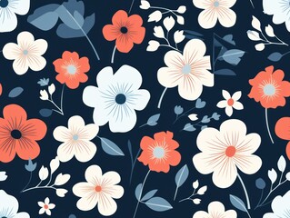 flower pattern water color