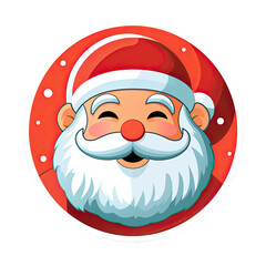 Obraz na płótnie Canvas Happy Santa Christmas Sticker