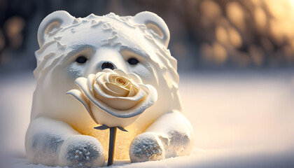 polar bear in the snow