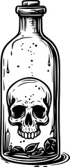 skull in the bottle cartoon