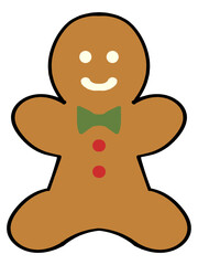 ジンジャーブレッドマンのイラスト素材