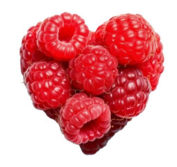Raspberries in the shape of a heart. Love