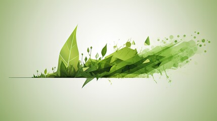 Nature concept in the form of a beautiful green abstraction. - obrazy, fototapety, plakaty