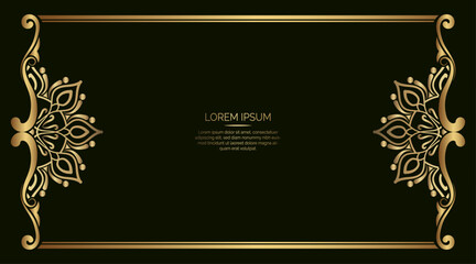 floral ornament frame and mandala