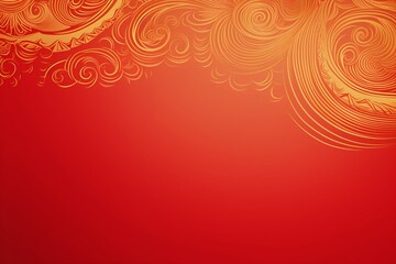 A vibrant red and gold abstract background with swirling patterns