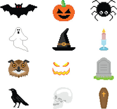 Set Of Halloween images Vector clip art