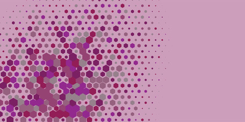 Geometric Multi size Hexagon with multi Color Background