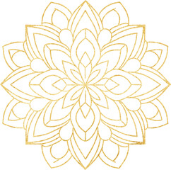 Golden glitter luxury mandala ornament