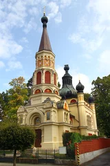Foto op Canvas Orthodox Church of the Holy Princess Olga of Kiev in Frantiskovy Lazne (Franzensbad), part of The Great Spa Towns of Europe UNESCO World Heritage Site in Czech Republic © aquatarkus
