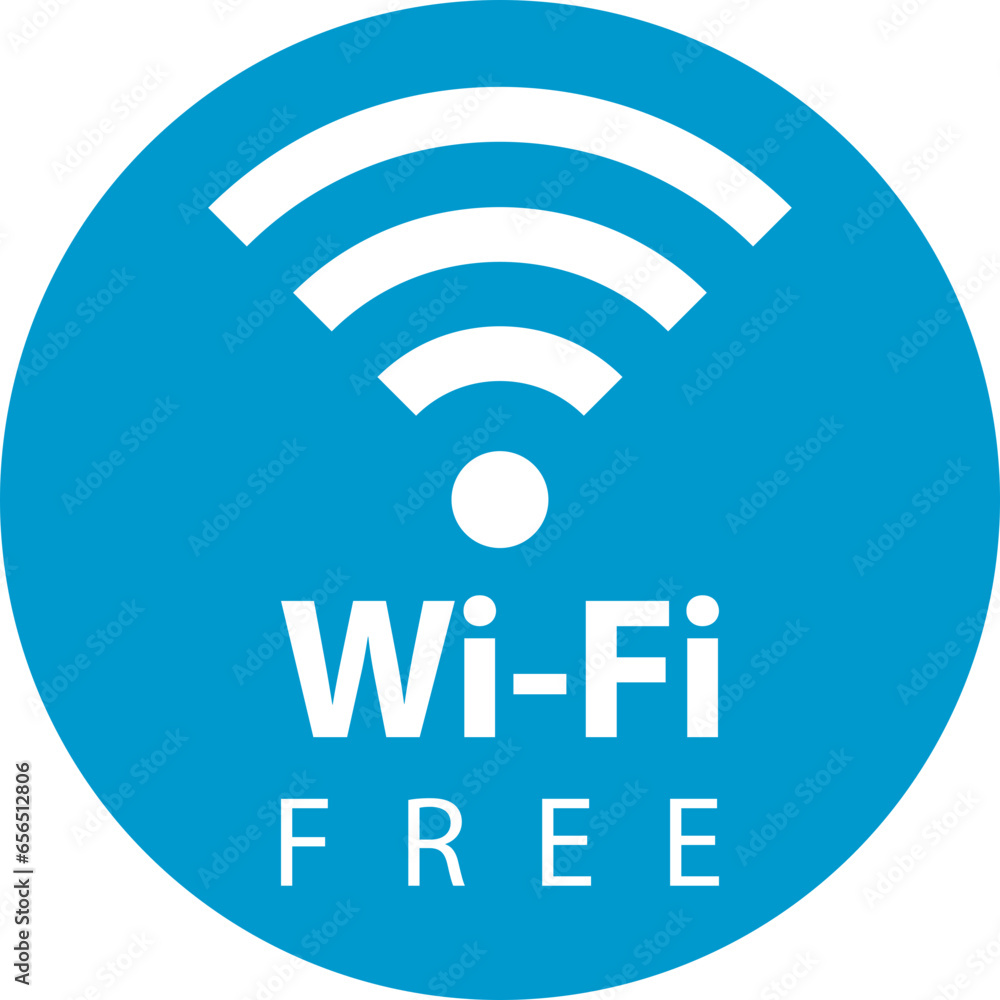Poster wifi free zone symbol. wireless signal sign. mobile internet vector icon.