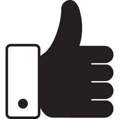 Like button hand icon vector