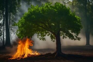 Fototapeta premium fire in the forest