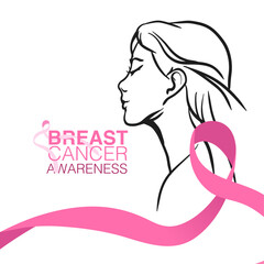 Breast Cancer Awareness vector poster 