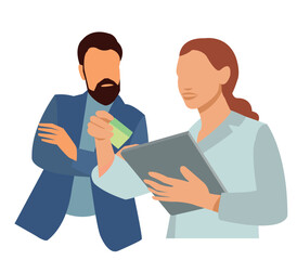 Pharmacy and drugstore concept. Tiny pharmacists presenting drugs, antibiotic pills, vitamin, syringe, bottles. Vector illustration for medication, pharmaceutical store, cure topics