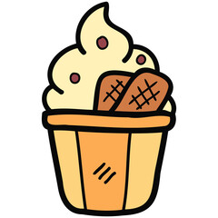 isolate chocolate ice cream