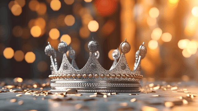 Shining silver crown
