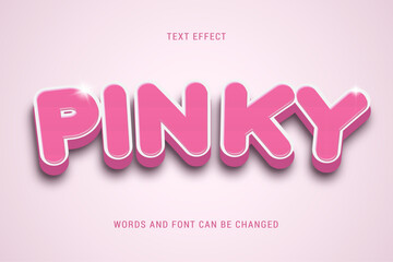 pinky text effect editable eps cc