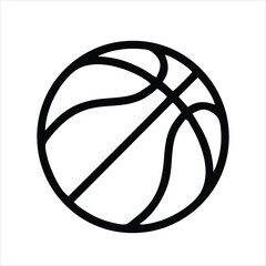 Basketball icon. basketball vector isolated on white background. basketball symbol in flat style. basketball element design for sport logo. basketball vector