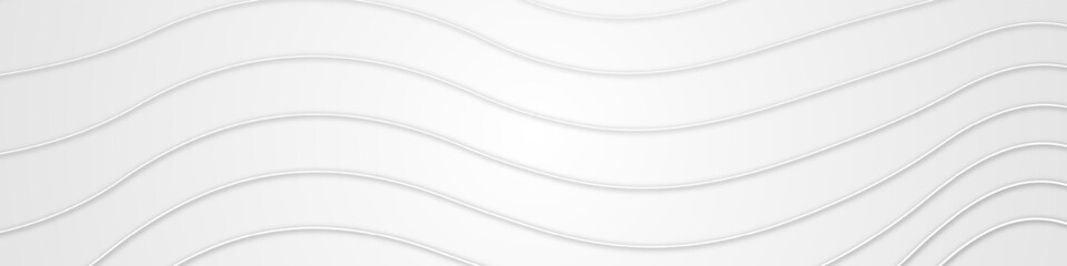 Grey white abstract background with abstract wave element. Digital frequency track equalizer. Lines wave abstract stripe design. Abstract wave element for design. Vector EPS 10