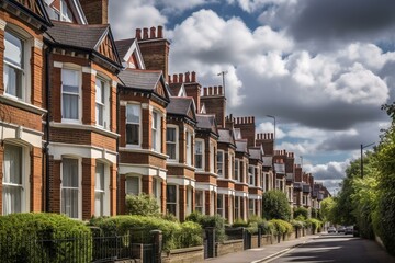 Fototapeta na wymiar UK property loan rate affects mortgage payments. Generative AI