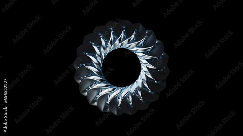 Poster metallic curve geometry background, 3d rendering.