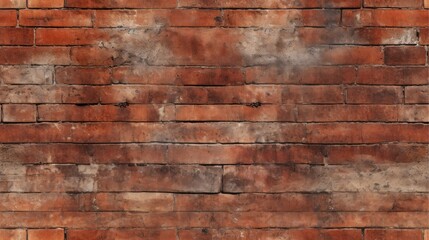 Red brick wall seamless background, texture pattern for continuous replicate - obrazy, fototapety, plakaty