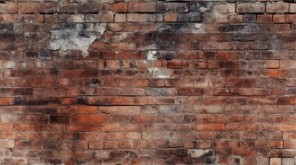 Red brick wall seamless background, texture pattern for continuous replicate