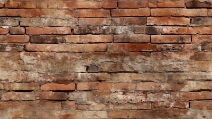 Red brick wall seamless background, texture pattern for continuous replicate