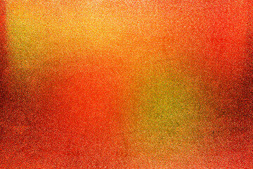 Orange, red, brown, gold, shiny glitter abstract gradient background with space. Twinkling glow...